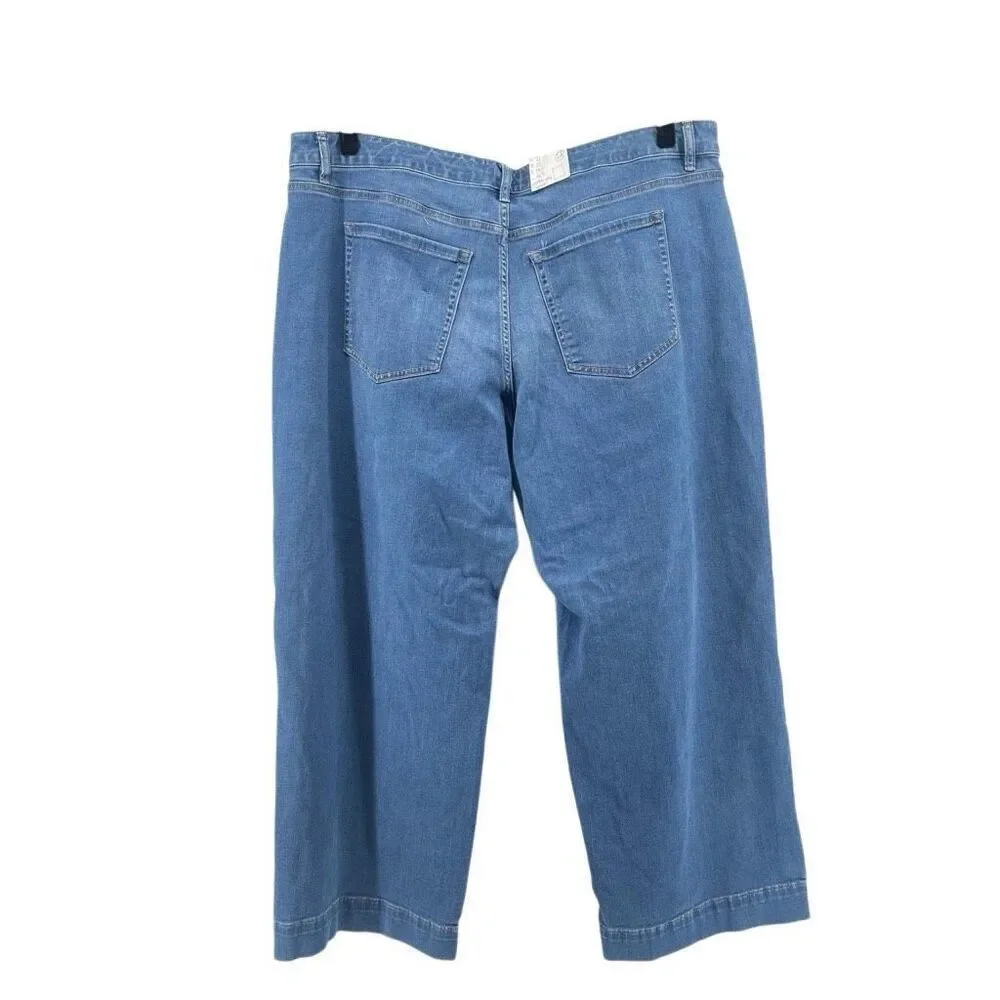 Lane Bryant Signature Fit Flex Magic Waistband Wide Leg Jeans Women’s Size 24